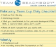 February Team Cup Daily Checklist